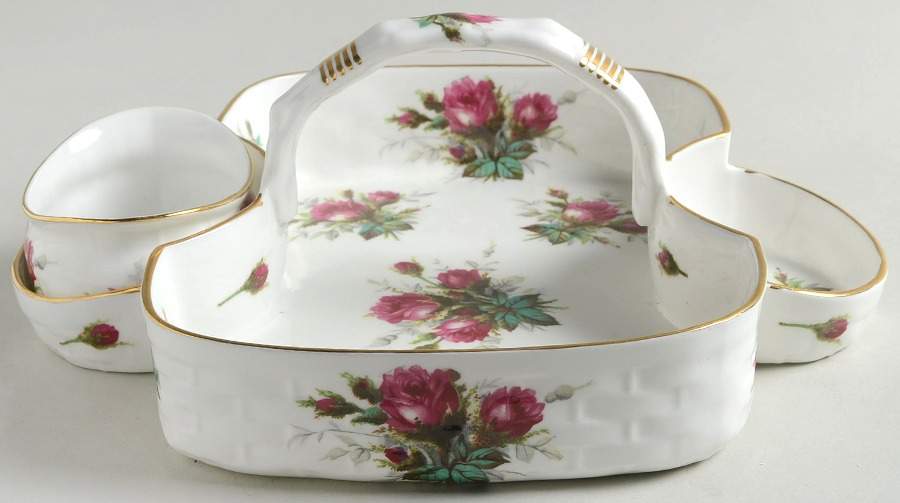 Grandmother's Rose Strawberry Basket-Open Sugar by Hammersley-1