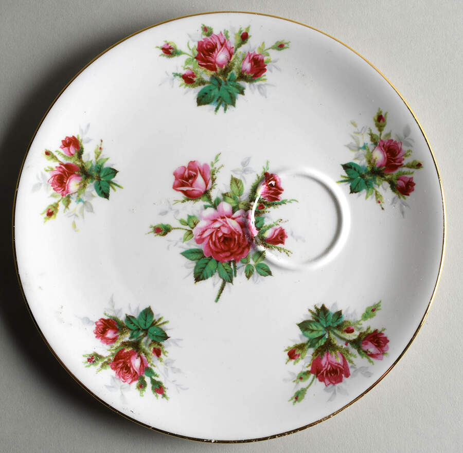 Grandmother's Rose Snack Plate by Hammersley-1