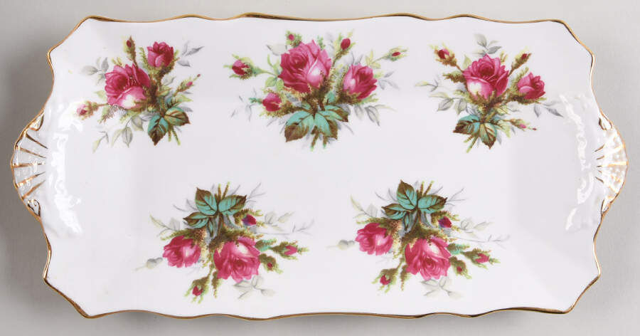 Grandmother's Rose Small Sandwich Tray by Hammersley-1