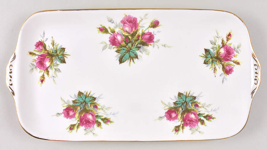 Grandmother's Rose Large Sandwich Tray by Hammersley-1