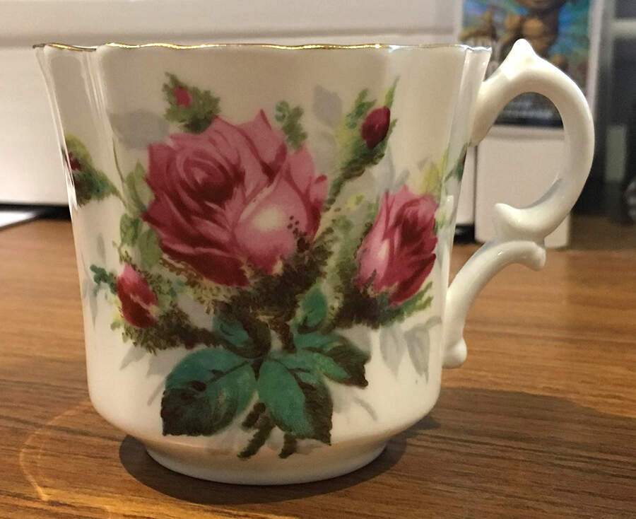 Grandmother's Rose Flat Cup by Hammersley-1