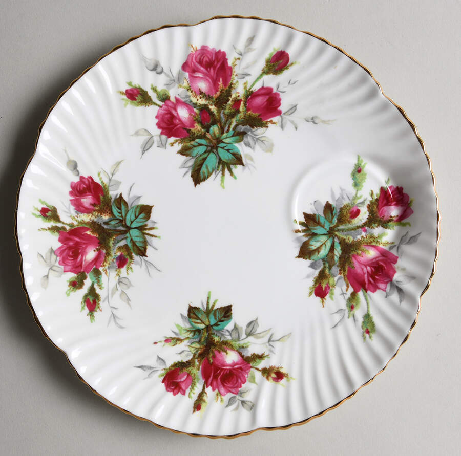 Grandmother's Rose Snack Plate by Hammersley-1
