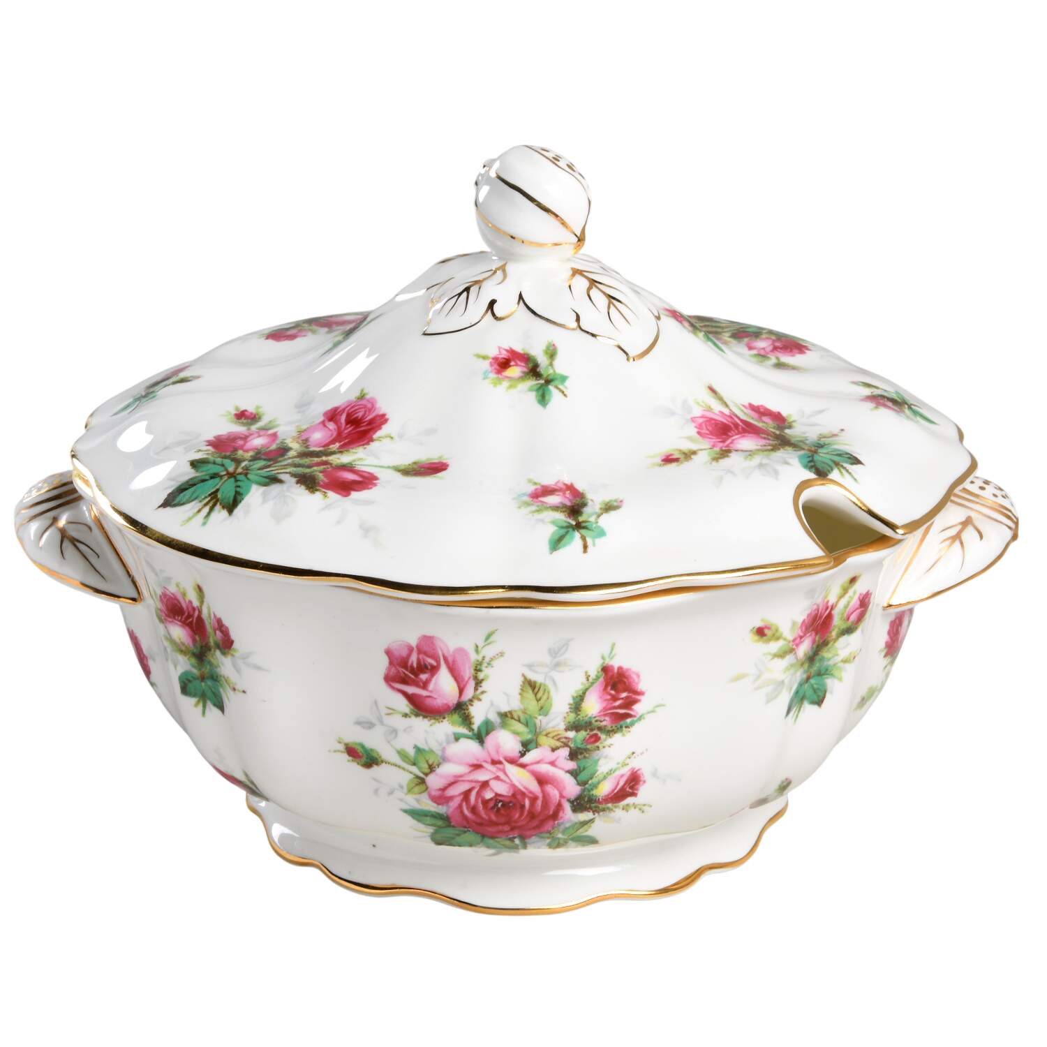 Grandmother's Rose Tureen &  Lid by Hammersley-1