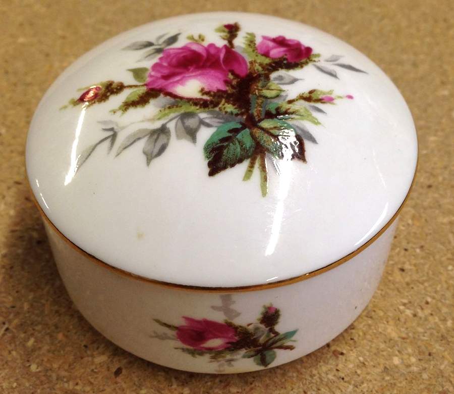 Grandmother's Rose Trinket Box with Lid by Hammersley-1