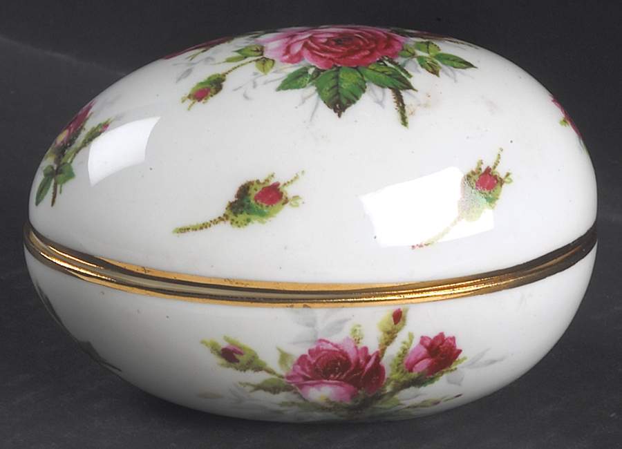 Grandmother's Rose Large Egg Box & Lid by Hammersley-1