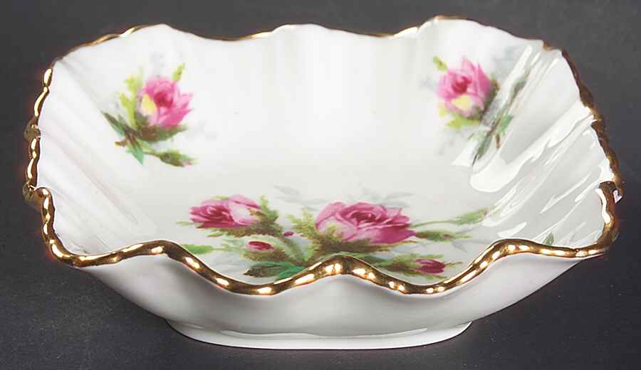 Grandmother's Rose 4" Square Sweet Meat by Hammersley-1
