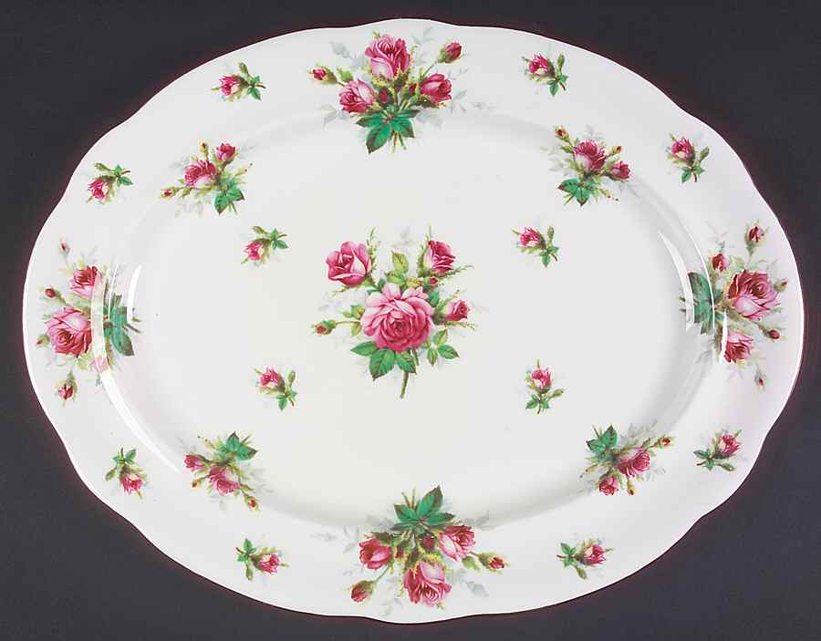 Grandmother's Rose 16" Oval Serving Platter by Hammersley-1