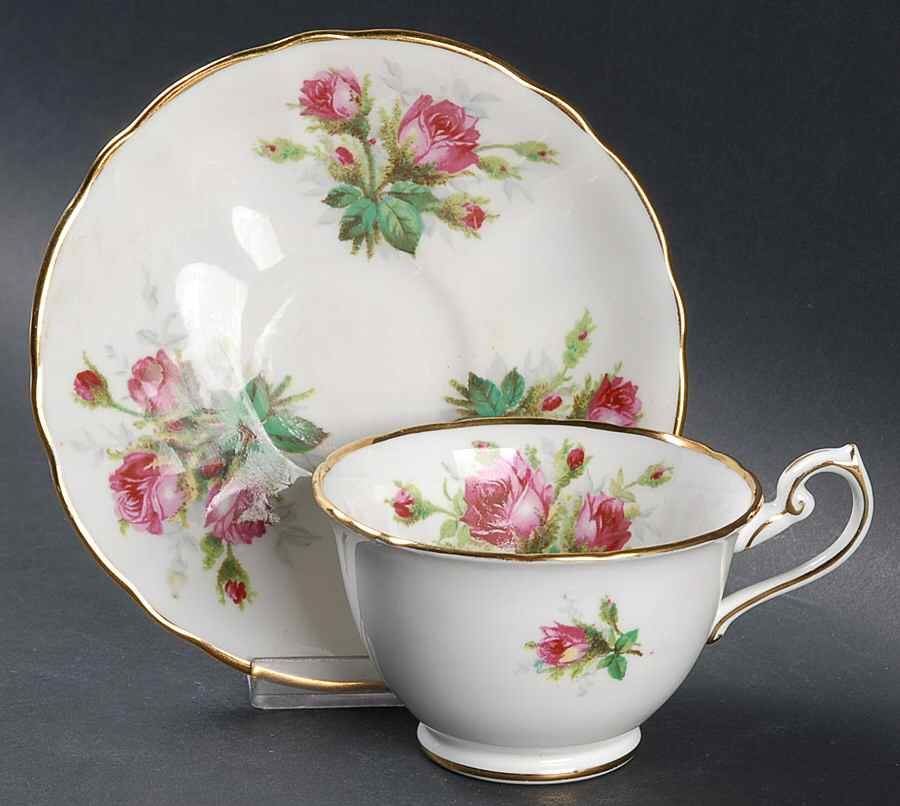 Grandmother's Rose Footed Cup & Saucer Set by Hammersley-1
