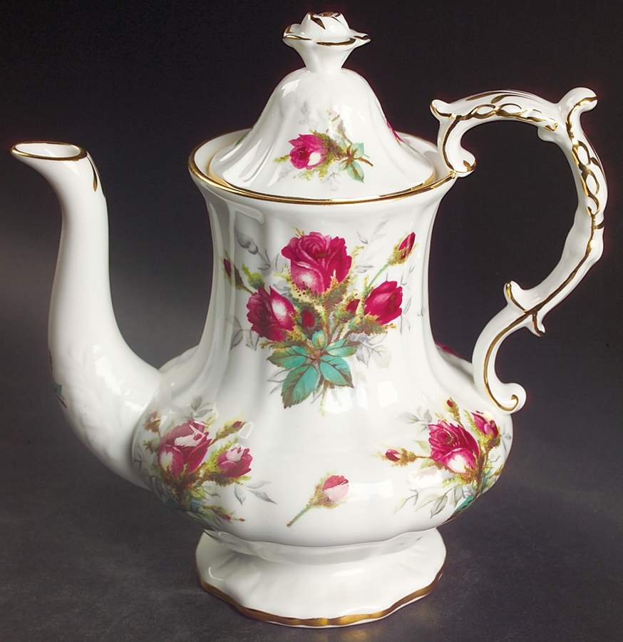 Grandmother's Rose Coffee Pot & Lid by Hammersley-1
