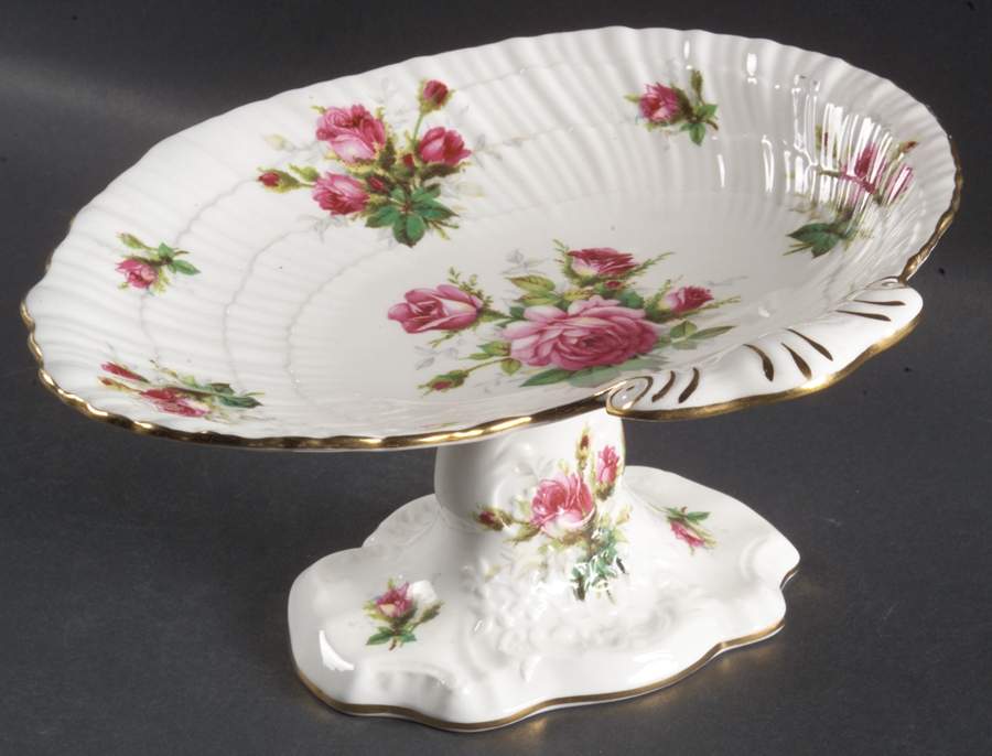 Grandmother's Rose Footed Shell Shaped Dish by Hammersley-1