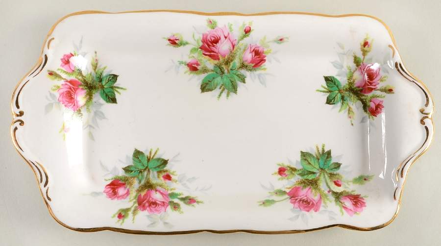 Grandmother's Rose Large Sandwich Tray by Hammersley-1