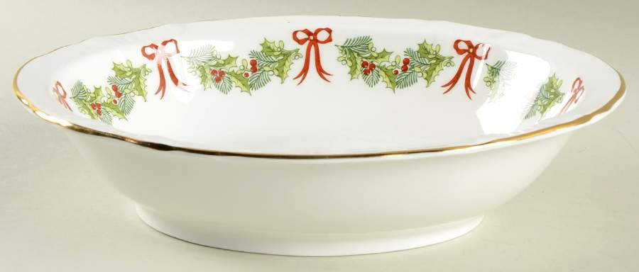Hammersley Holly 9" Oval Vegetable Bowl by Hammersley-1