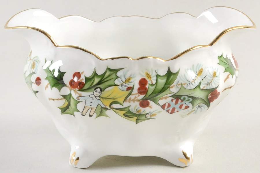 Christmas Holly Open Sugar Bowl by Hammersley-1