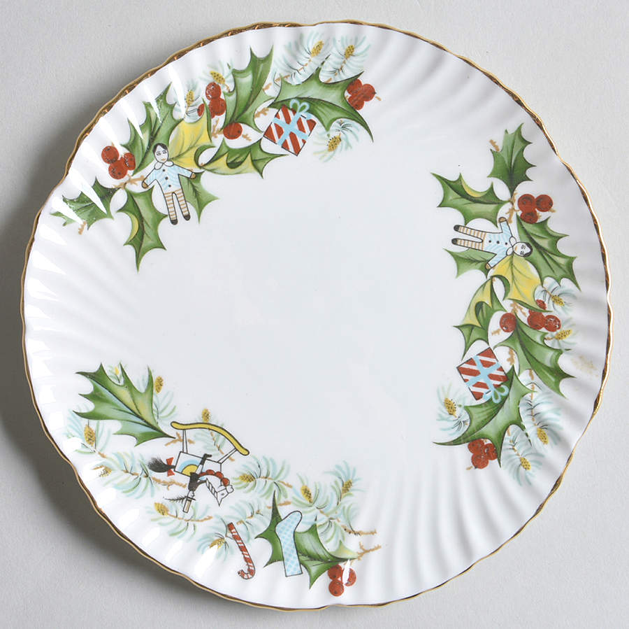 Christmas Holly Bread & Butter Plate by Hammersley-1
