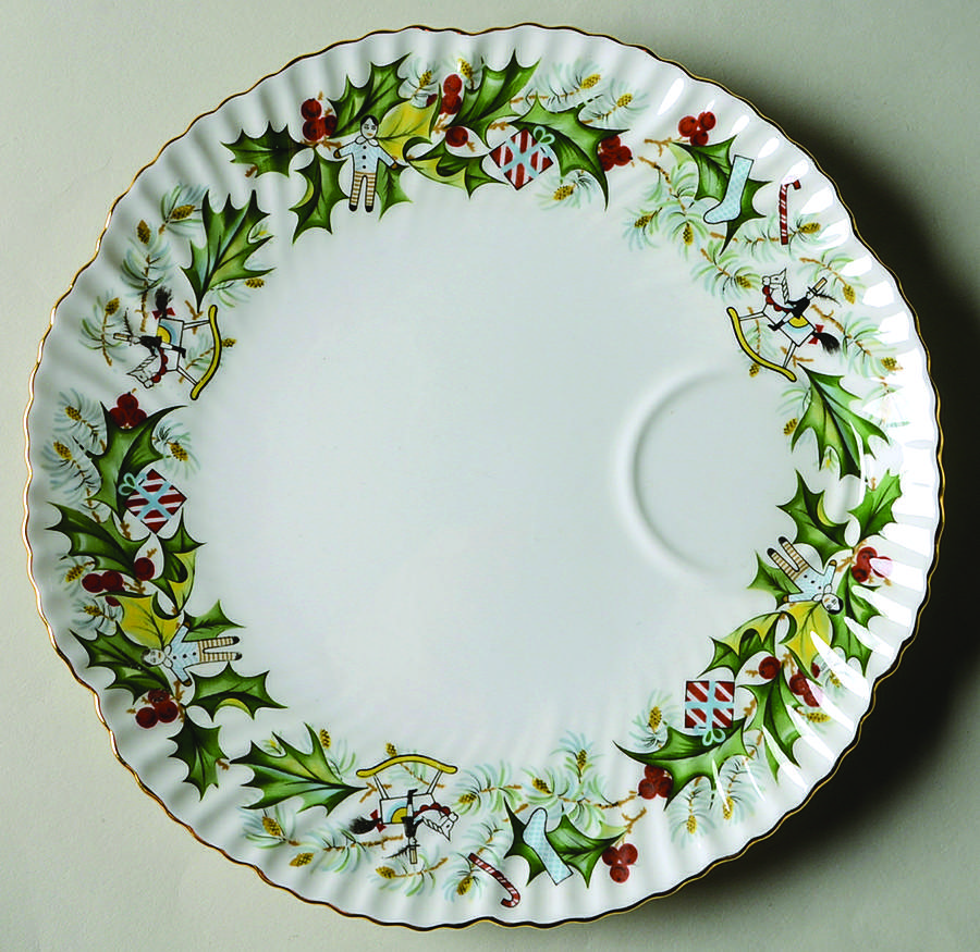 Christmas Holly Snack Plate by Hammersley-1