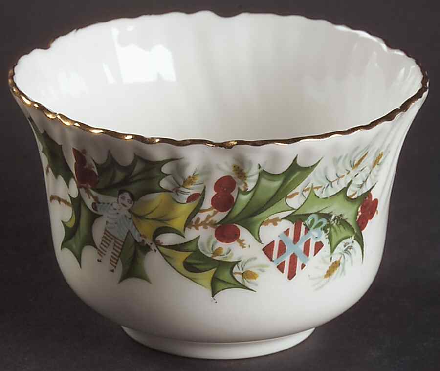 Christmas Holly Mini Open Sugar Bowl by Hammersley-1