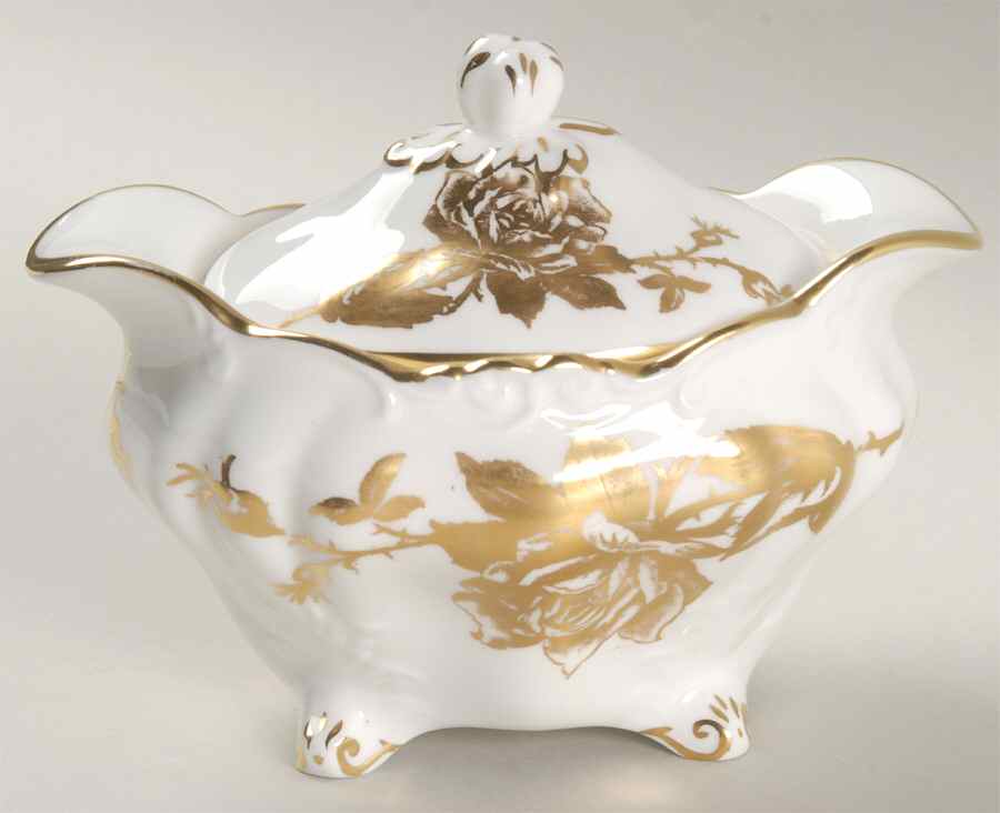 Hammersley Rose Sugar Bowl & Lid by Hammersley-1