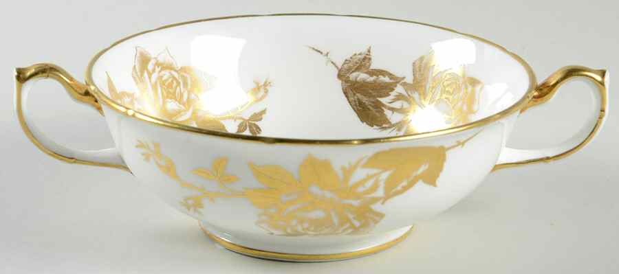 Hammersley Rose Footed Cream Soup Bowl by Hammersley-1