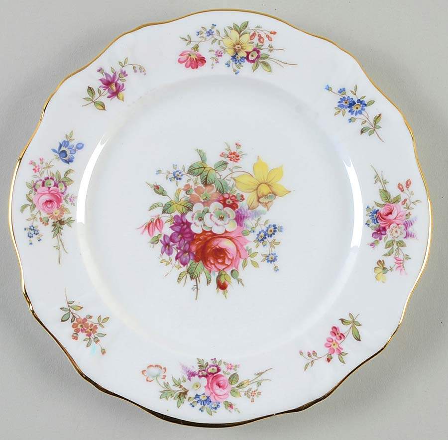 Howard Sprays (Scalloped, Embossed) Salad Plate by Hammersley-1