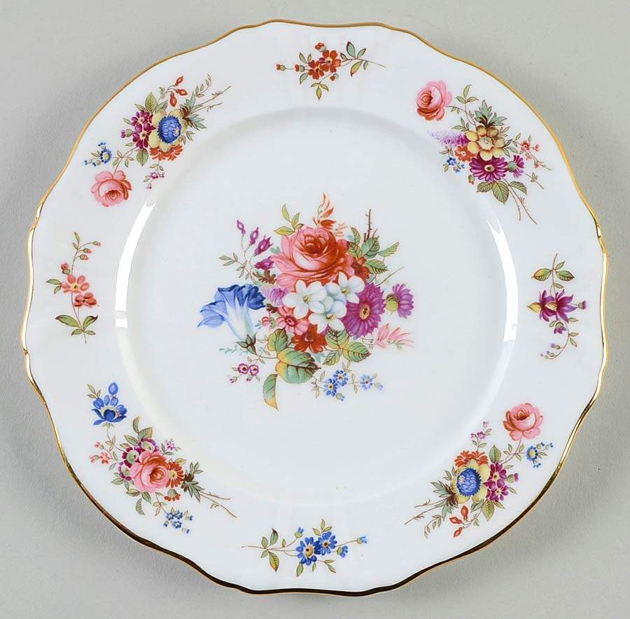 Howard Sprays (Scalloped, Embossed) Salad Plate by Hammersley-1
