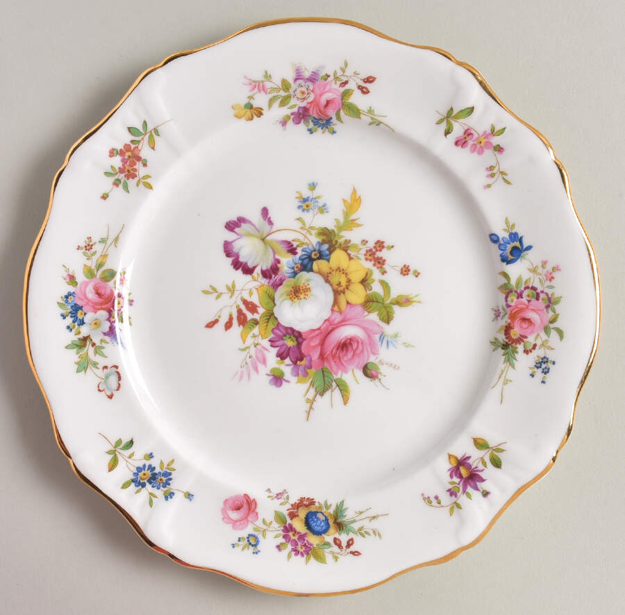 Howard Sprays (Scalloped, Embossed) Salad Plate by Hammersley-1