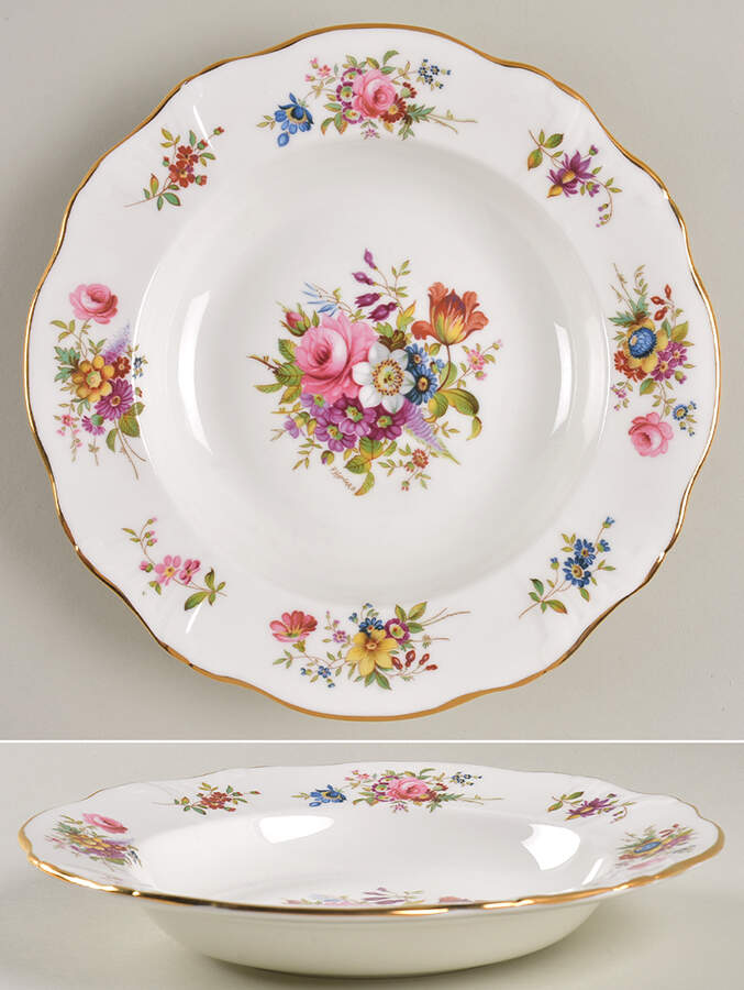 Howard Sprays (Scalloped, Embossed) Rim Soup Bowl by Hammersley-1