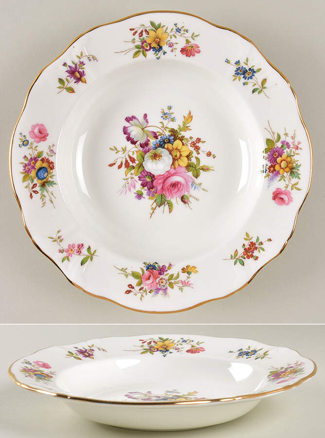 Howard Sprays (Scalloped, Embossed) Rim Soup Bowl by Hammersley-1