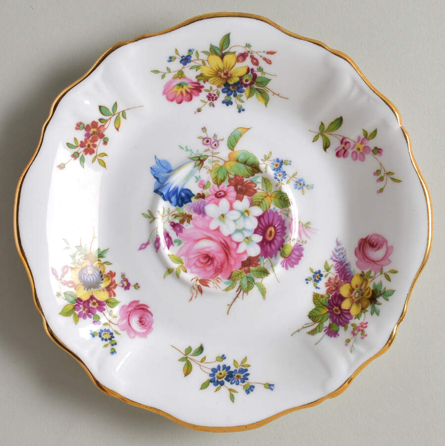 Howard Sprays (Scalloped, Embossed) Saucer for Flat Cup by Hammersley-1
