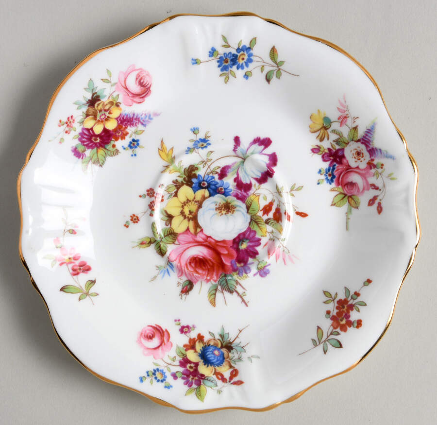 Howard Sprays (Scalloped, Embossed) Saucer for Flat Cup by Hammersley-1