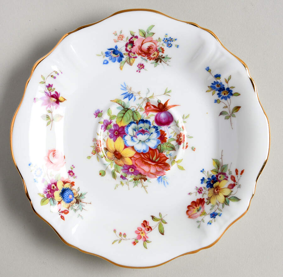 Howard Sprays (Scalloped, Embossed) Saucer for Flat Cup by Hammersley-1