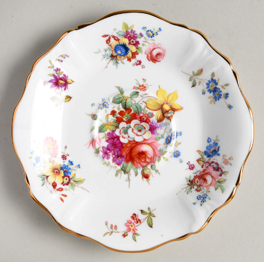 Howard Sprays (Scalloped, Embossed) Saucer for Flat Cup by Hammersley-1