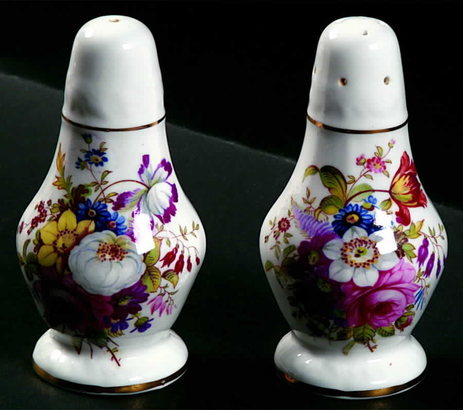 Howard Sprays (Scalloped, Embossed) Salt & Pepper Set by Hammersley-1