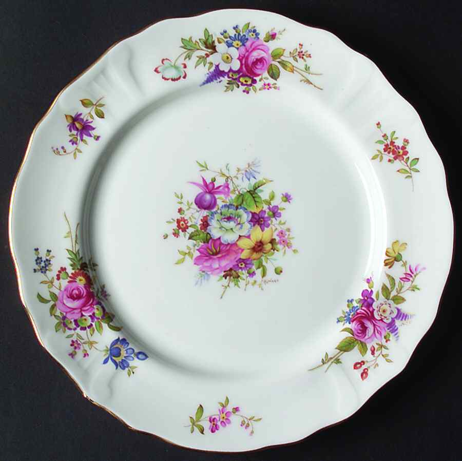 Howard Sprays (Scalloped, Embossed) Salad Plate by Hammersley-1