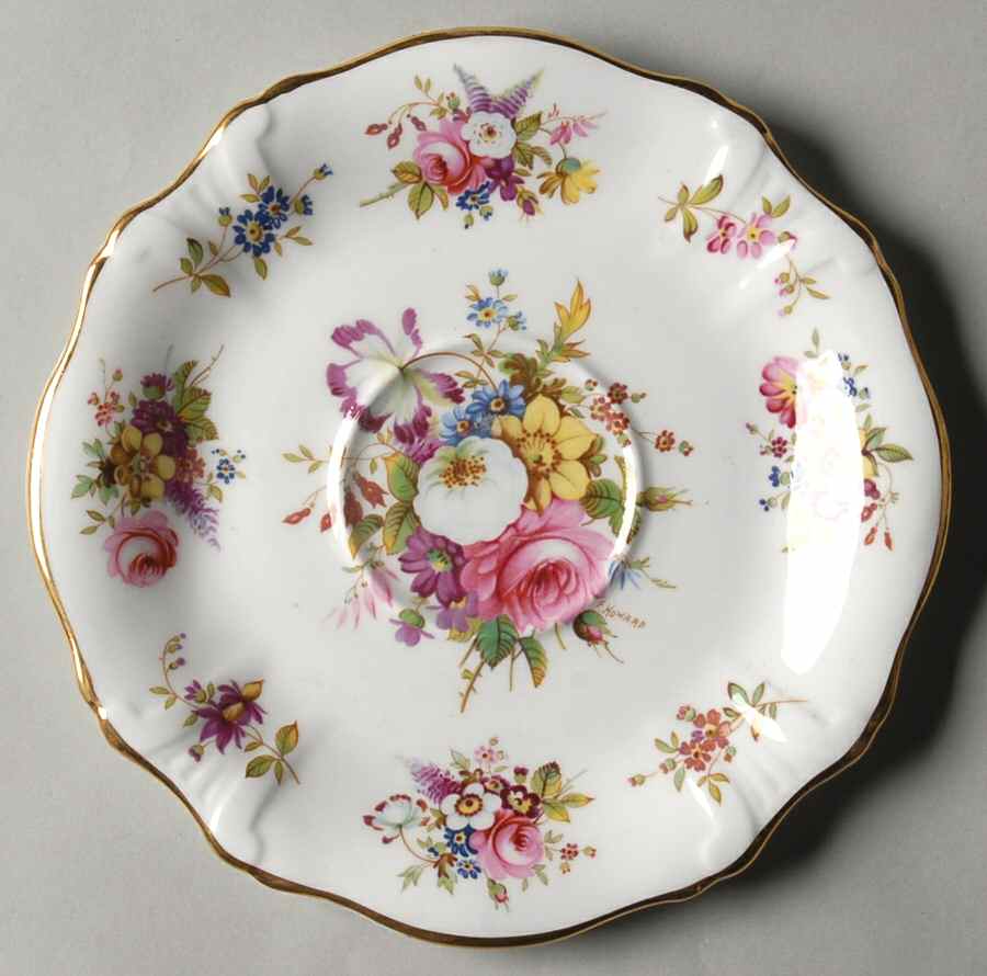 Howard Sprays (Scalloped, Embossed) Saucer for Cream Soup Bowl by Hammersley-1