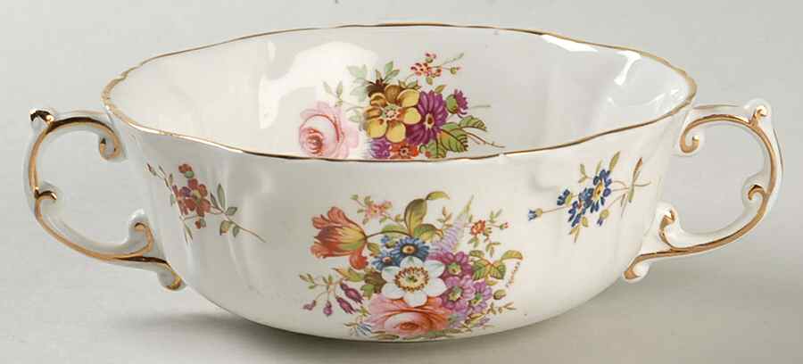Howard Sprays (Scalloped, Embossed) Flat Cream Soup Bowl by Hammersley-1