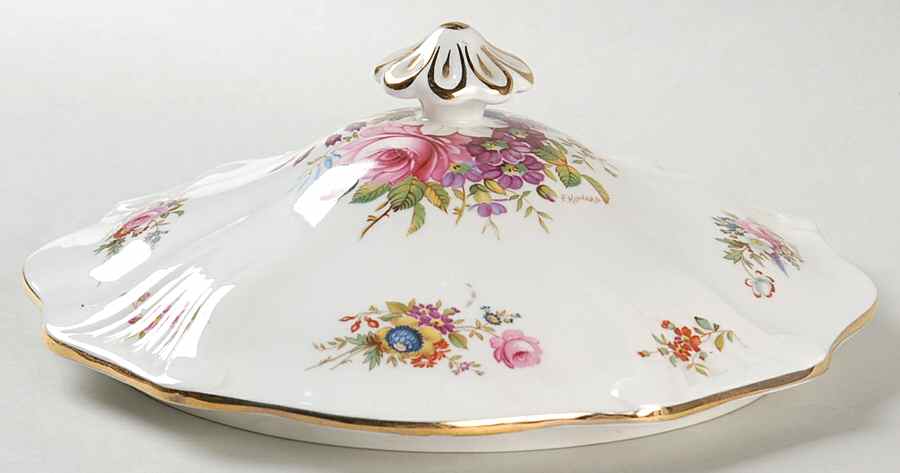 Howard Sprays (Scalloped, Embossed) Lid for Round Vegetable by Hammersley-1