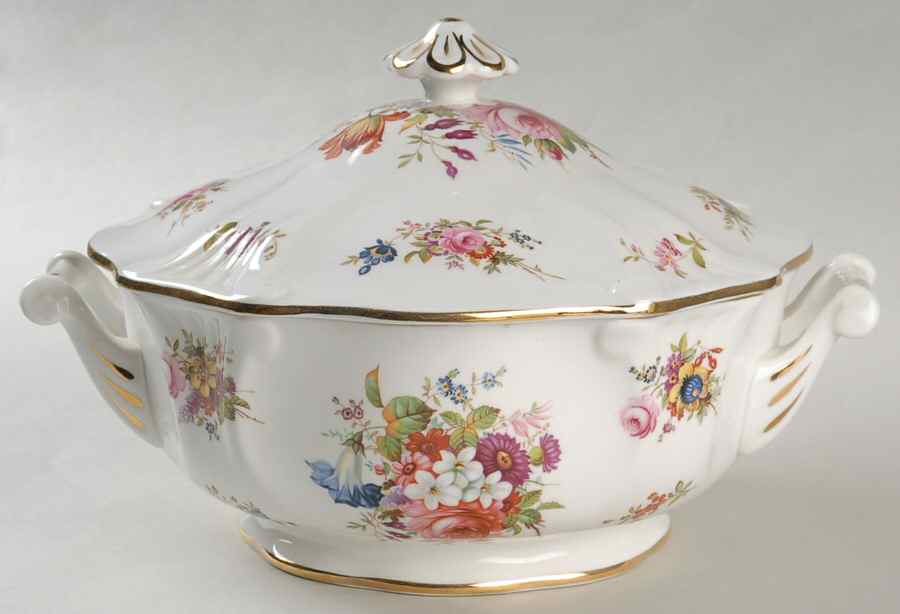 Howard Sprays (Scalloped, Embossed) Round Covered Vegetable by Hammersley-1