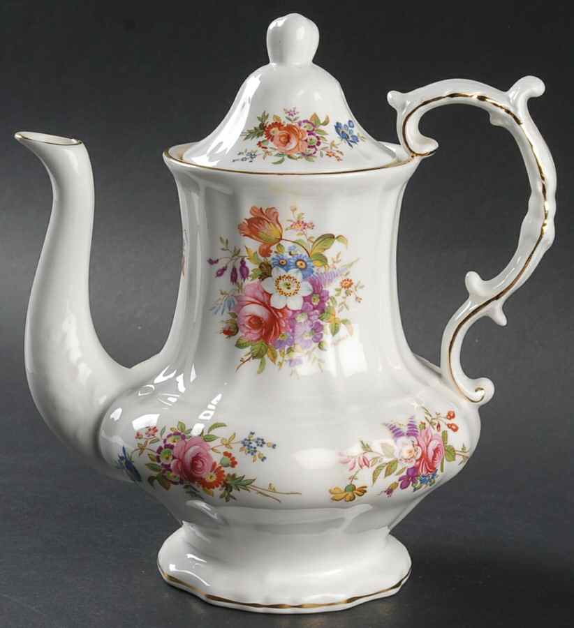 Howard Sprays (Scalloped, Embossed) Coffee Pot & Lid by Hammersley-1