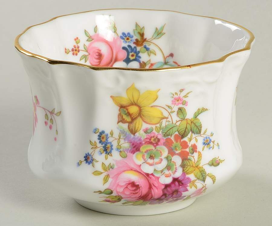 Howard Sprays (Scalloped, Embossed) Individual Open Sugar Bowl by Hammersley-1