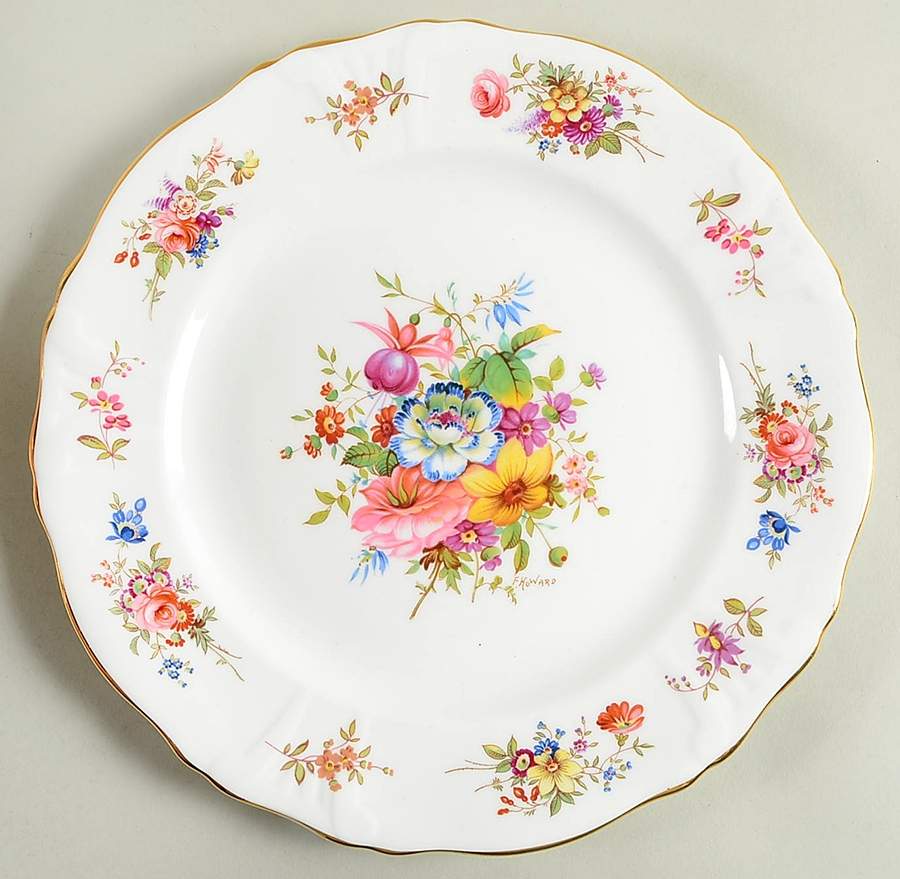 Howard Sprays (Scalloped, Embossed) Luncheon Plate by Hammersley-1