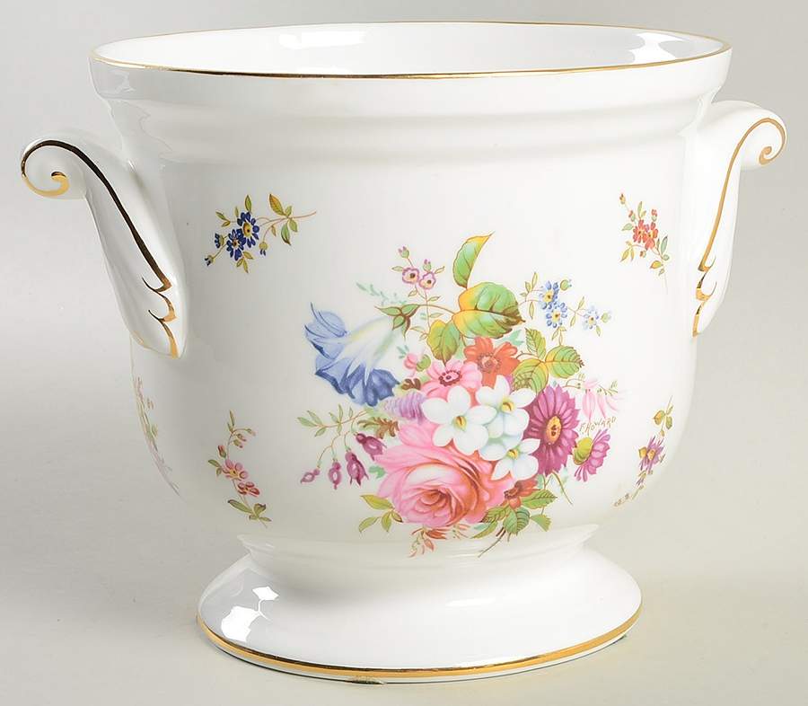 Howard Sprays (Scalloped, Embossed) 6" Cachepot by Hammersley-1