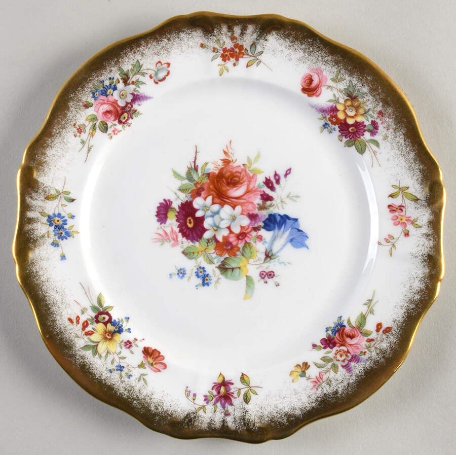 Lady Patricia (Scalloped, Embossed) Salad Plate by Hammersley-1