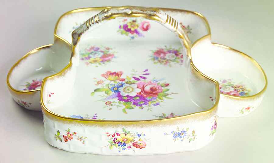 Lady Patricia (Scalloped, Embossed) Strawberry Basket, No Creamer or Open Sugar by Hammersley-1
