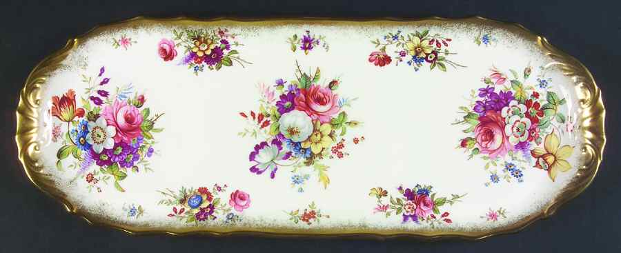 Lady Patricia (Scalloped, Embossed) 18" Sandwich Tray by Hammersley-1