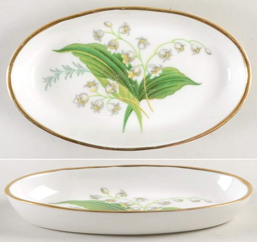 Lily of The Valley 4" Oval Tray by Hammersley-1