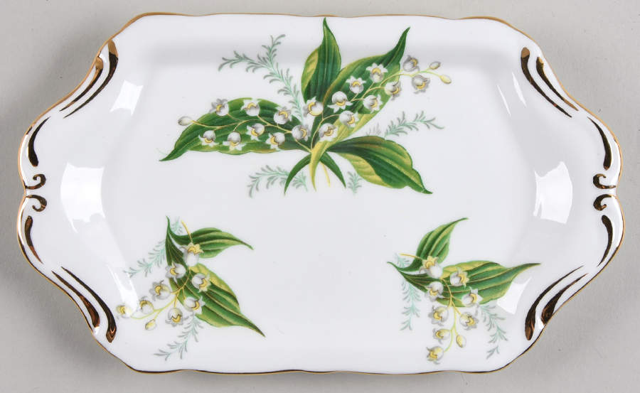 Lily of The Valley Tray for Mini Creamer & Open Sugar by Hammersley-1