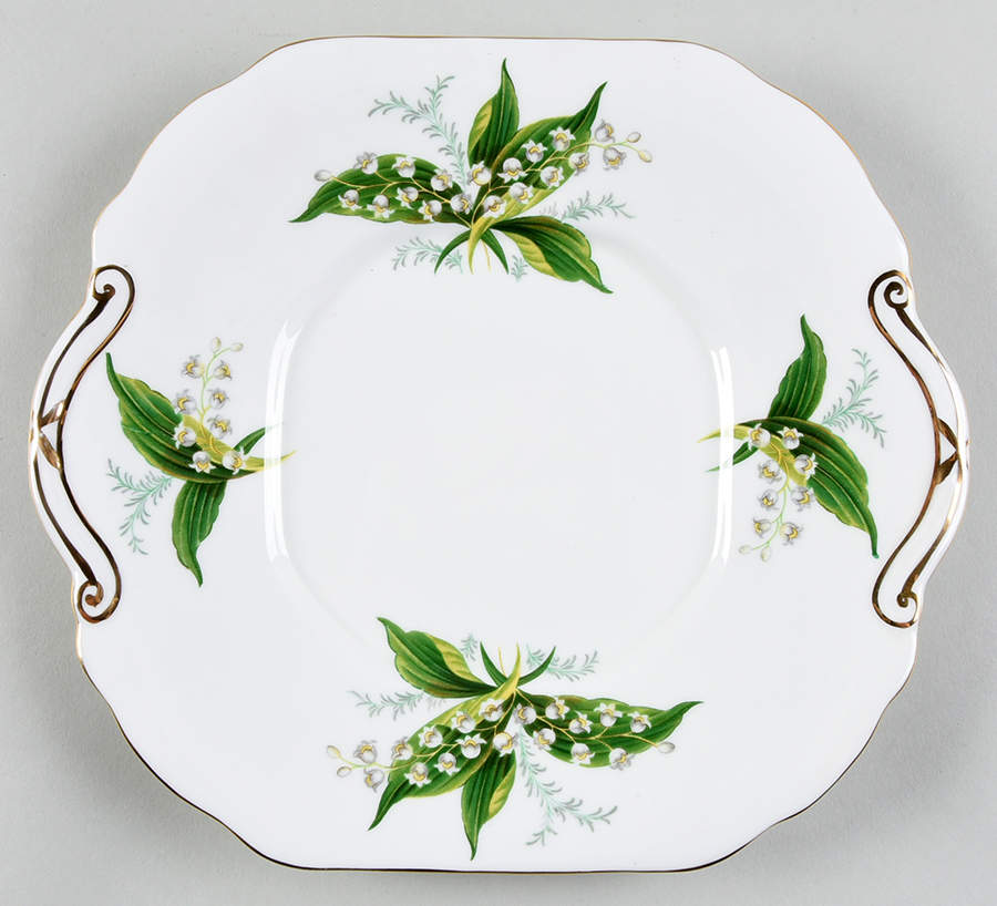 Lily of The Valley Handled Cake Plate by Hammersley-1