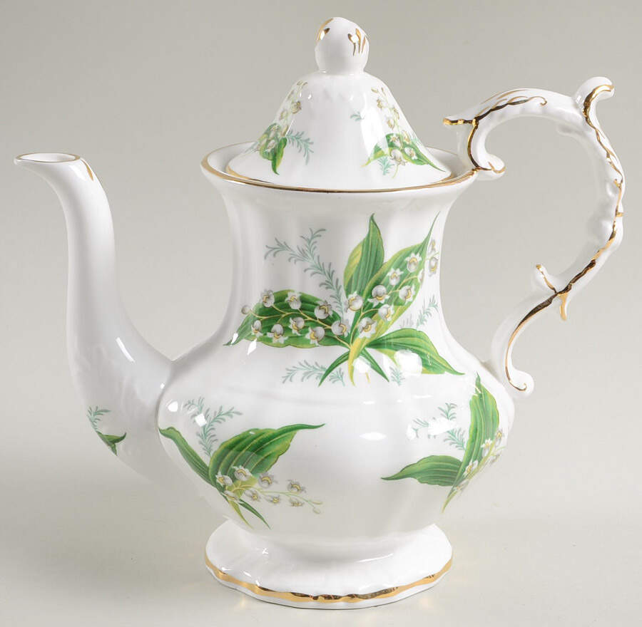 Lily of The Valley Mini Coffee Pot & Lid by Hammersley-1