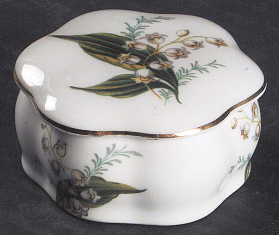 Lily of The Valley Trinket Box with Lid by Hammersley-1