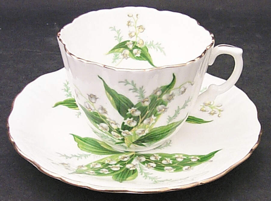 Lily of The Valley Flat Cup & Saucer Set by Hammersley-1